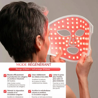 GLOMSY® LUMI FACE™ | MASQUE DE BEAUTÉ À LUMIÈRE LED